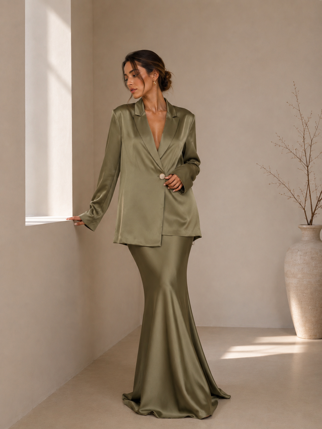 Midnight Satin Set