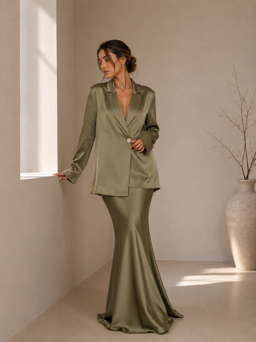 Midnight Satin Set