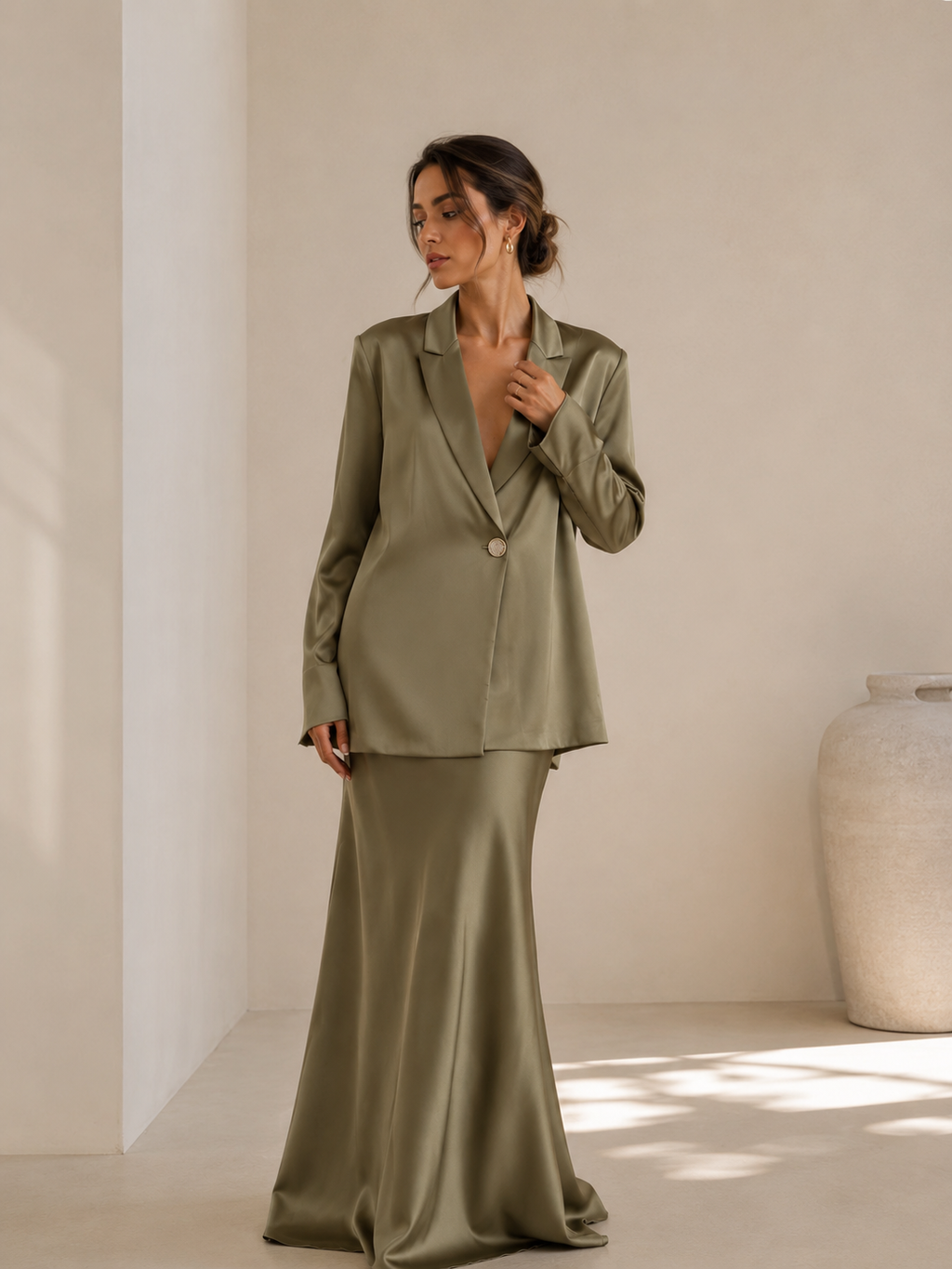 Midnight Satin Set