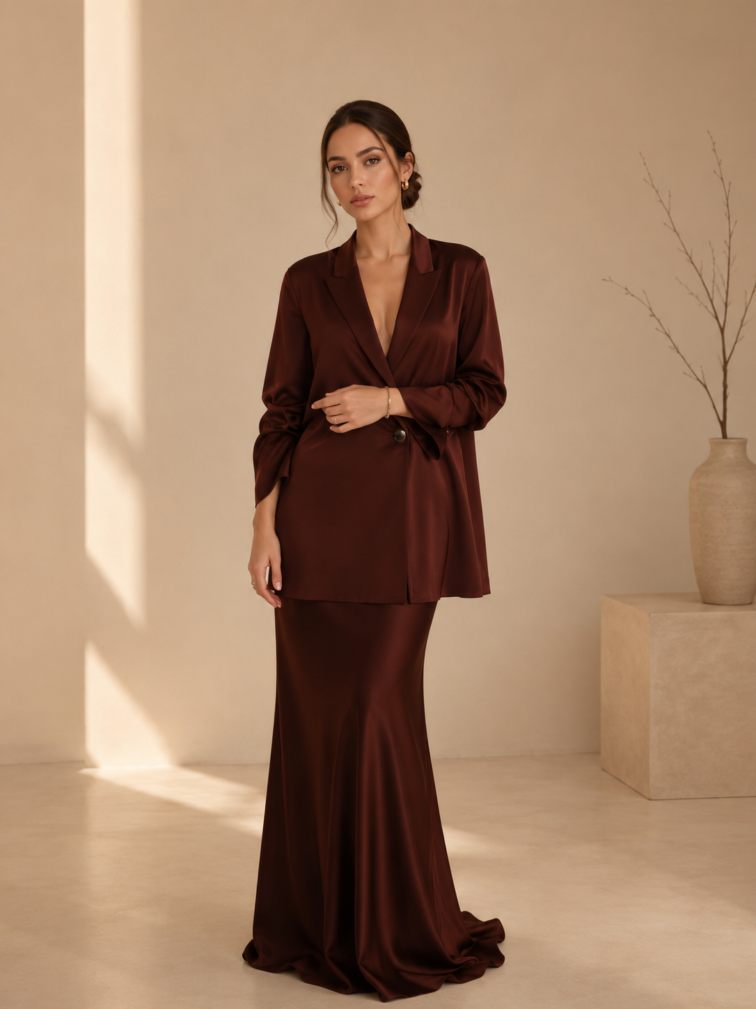 Midnight Satin Set