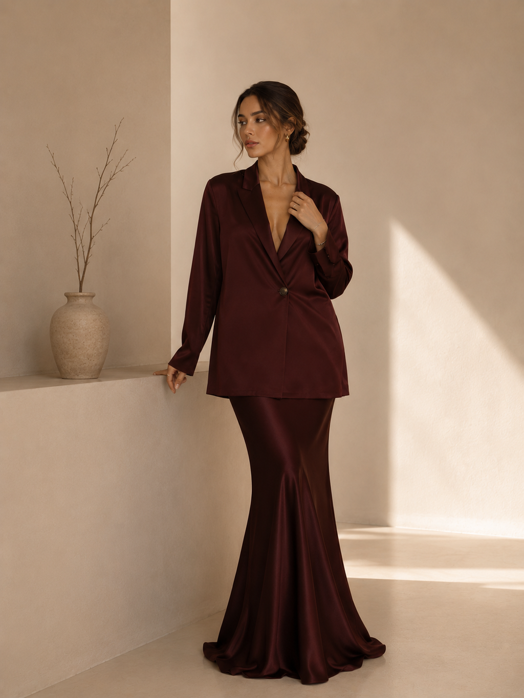 Midnight Satin Set