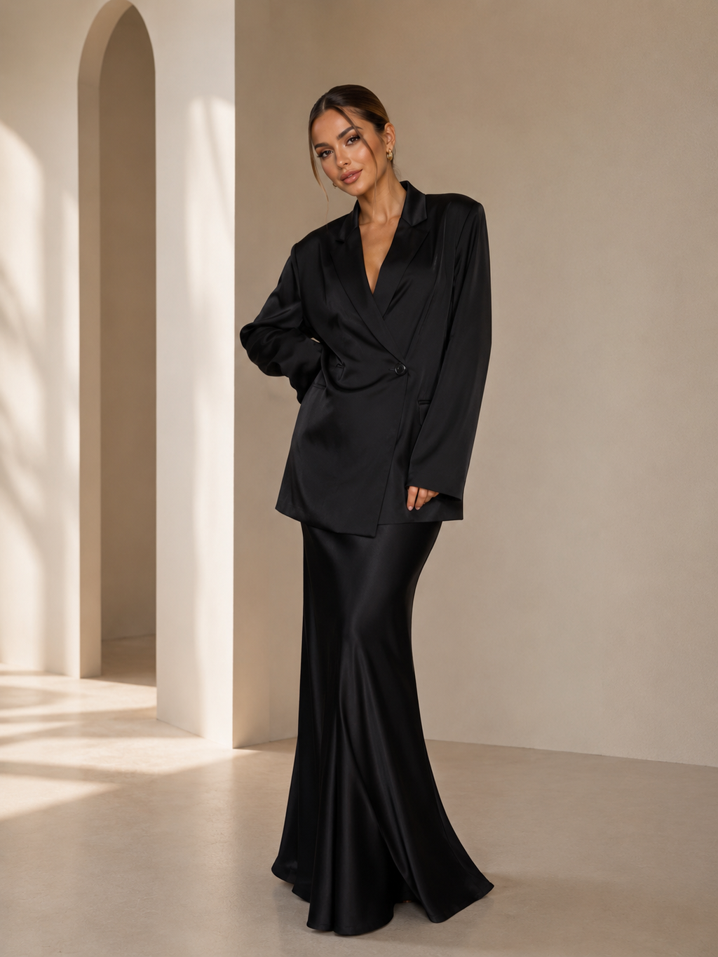 Midnight Satin Set